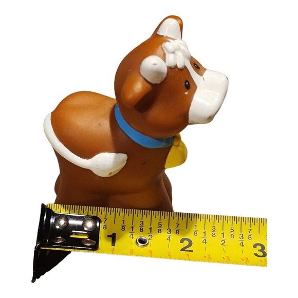 Fisher Price Little People Brown Cow Calf Bell Farm Barn Stable Nativity 2008 - Picture 9 of 10